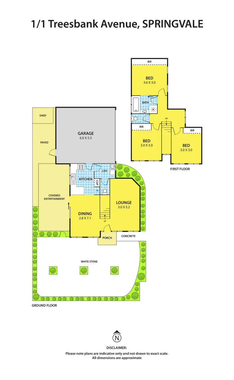 Floorplan of Homely townhouse listing, 1/1 Treesbank Avenue, Springvale VIC 3171
