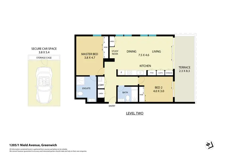 Floorplan of Homely apartment listing, 1205/1 Nield Avenue, Greenwich NSW 2065