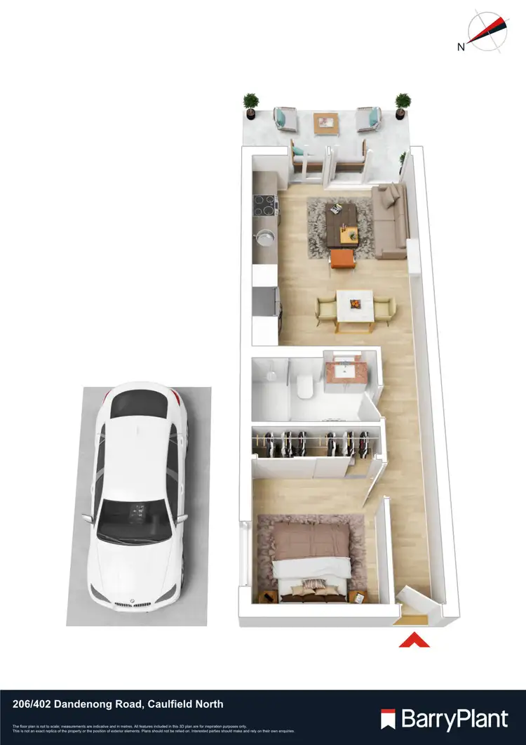 Floorplan of Homely apartment listing, 206/402 Dandenong Road, Caulfield North VIC 3161