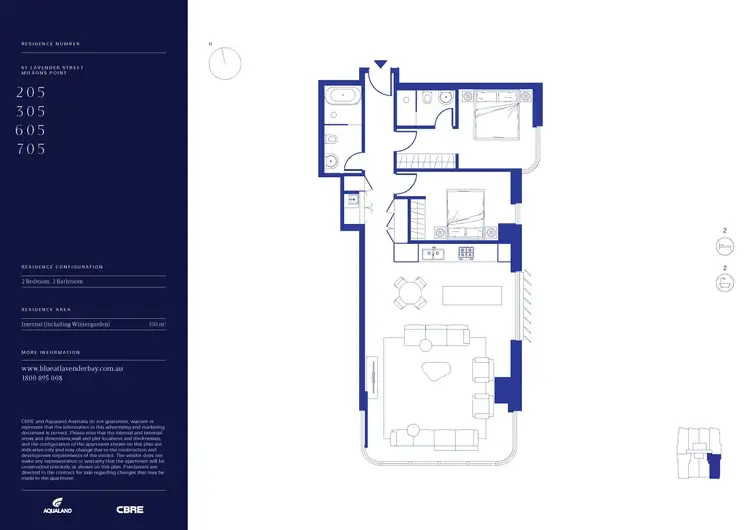 Floorplan of Homely apartment listing, 205/61 Lavender Street, Milsons Point NSW 2061