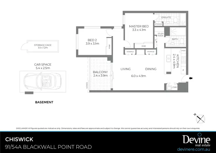 Floorplan of Homely apartment listing, 91/54a Blackwall Point Road, Chiswick NSW 2046