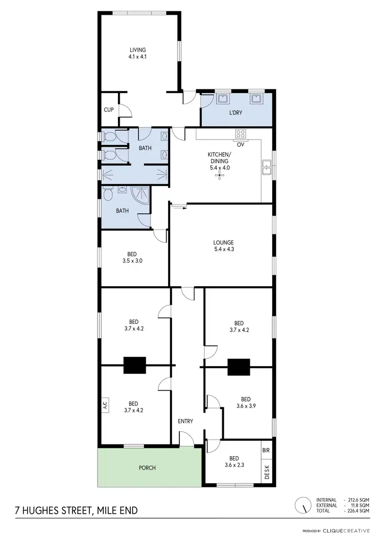 Floorplan of Homely house listing, 7 Hughes Street, Mile End SA 5031