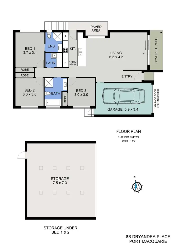 Floorplan of Homely house listing, 8b Dryandra Place, Port Macquarie NSW 2444