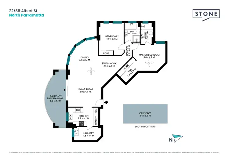 Floorplan of Homely apartment listing, 22/36 Albert Street, North Parramatta NSW 2151