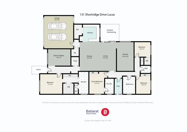 Floorplan of Homely house listing, 131 Shortridge Drive, Lucas VIC 3350