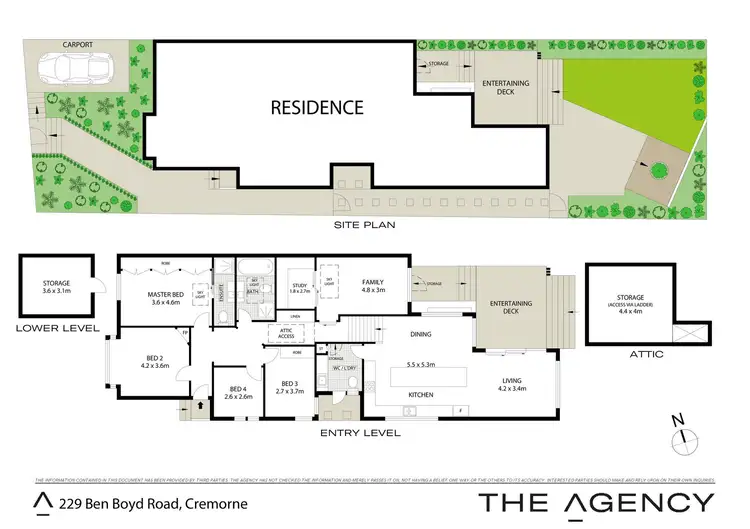Floorplan of Homely semi-detached listing, 229 Ben Boyd Road, Cremorne NSW 2090