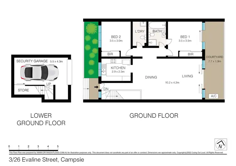 Floorplan of Homely villa listing, 3/26-28 Evaline Street, Campsie NSW 2194