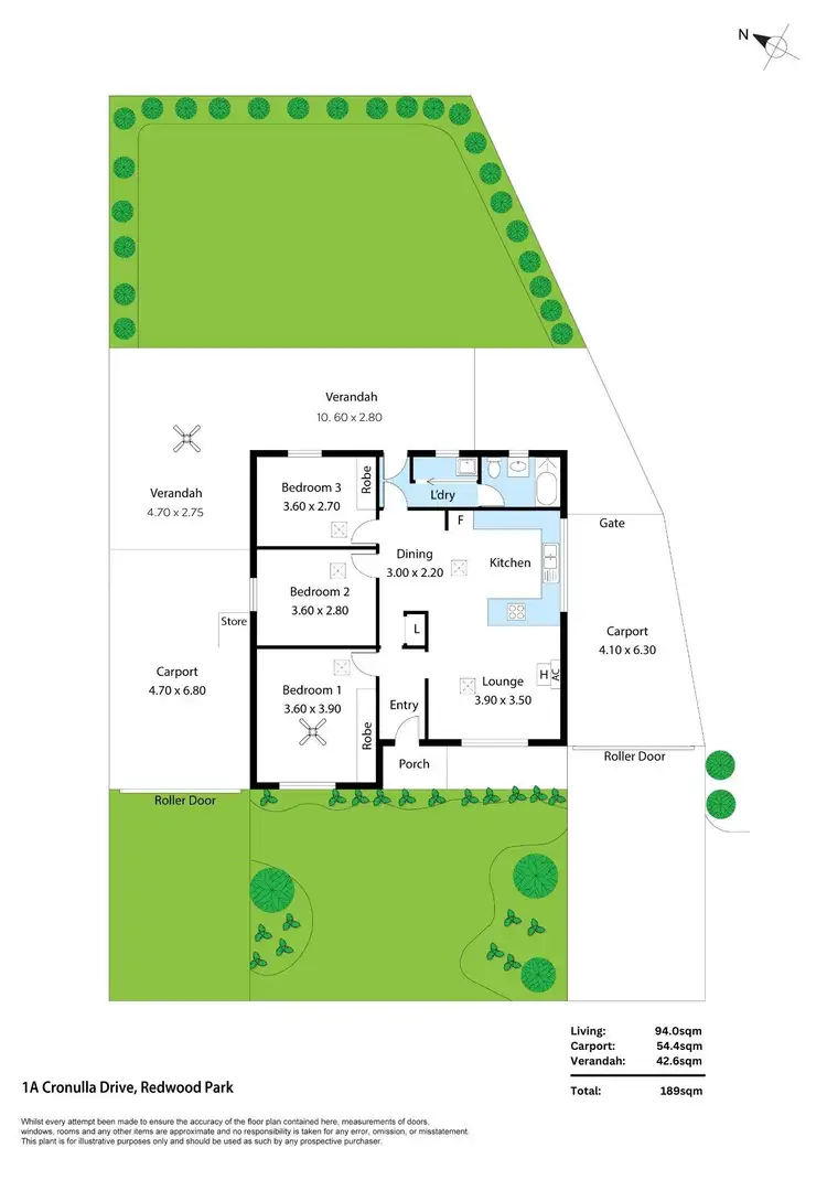Floorplan of Homely house listing, 1a Cronulla Drive, Redwood Park SA 5097