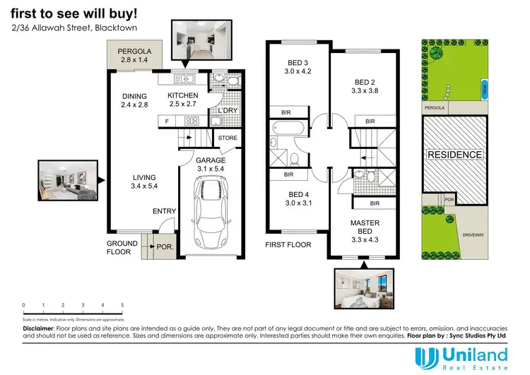 Floorplan of Homely townhouse listing, 2/36 Allawah Street, Blacktown NSW 2148