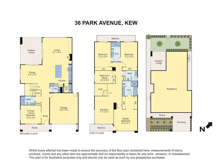 Floorplan of Homely house listing, 36 Park Avenue, Kew VIC 3101