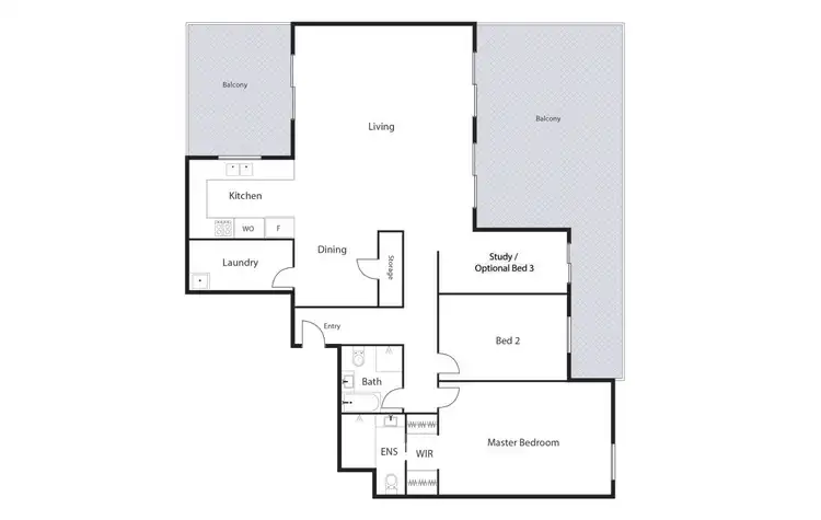 Floorplan of Homely apartment listing, 58/14 National Circuit, Barton ACT 2600