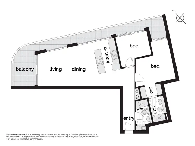 Floorplan of Homely apartment listing, 1208/120 Eastern Valley Way, Belconnen ACT 2617