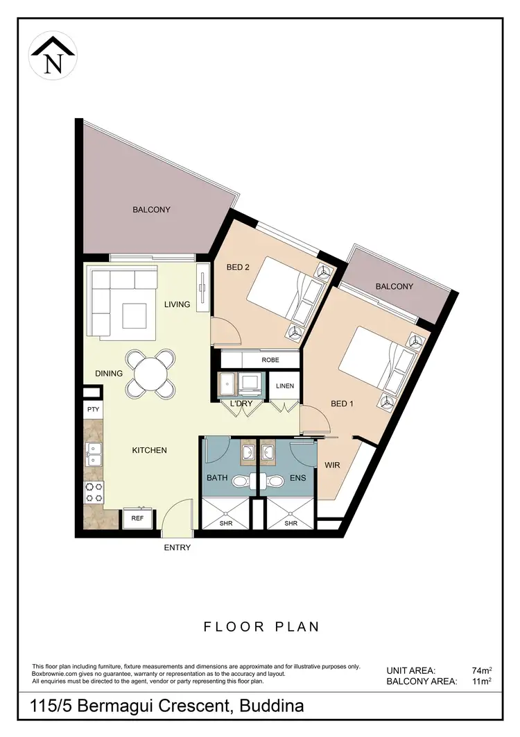 Floorplan of Homely unit listing, 115/5 Bermagui Crescent, Buddina QLD 4575