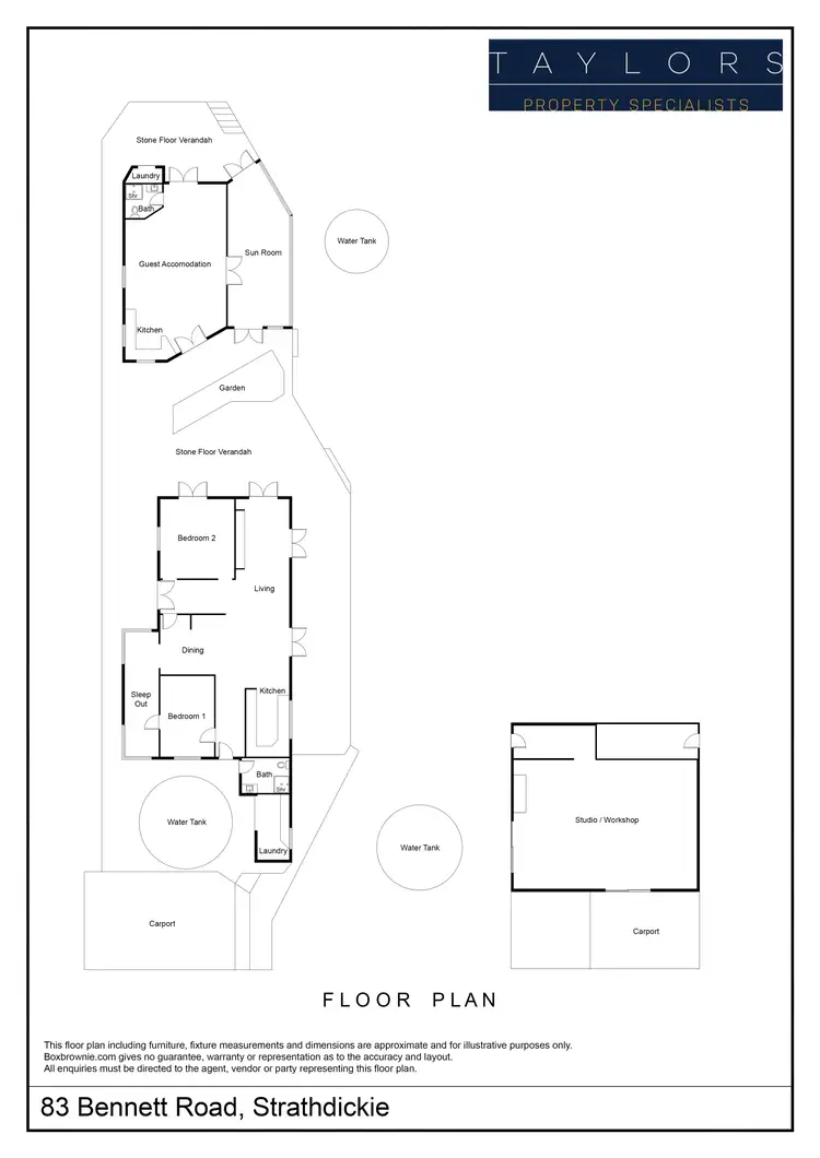 Floorplan of Homely house listing, 83 Bennett Road, Strathdickie QLD 4800