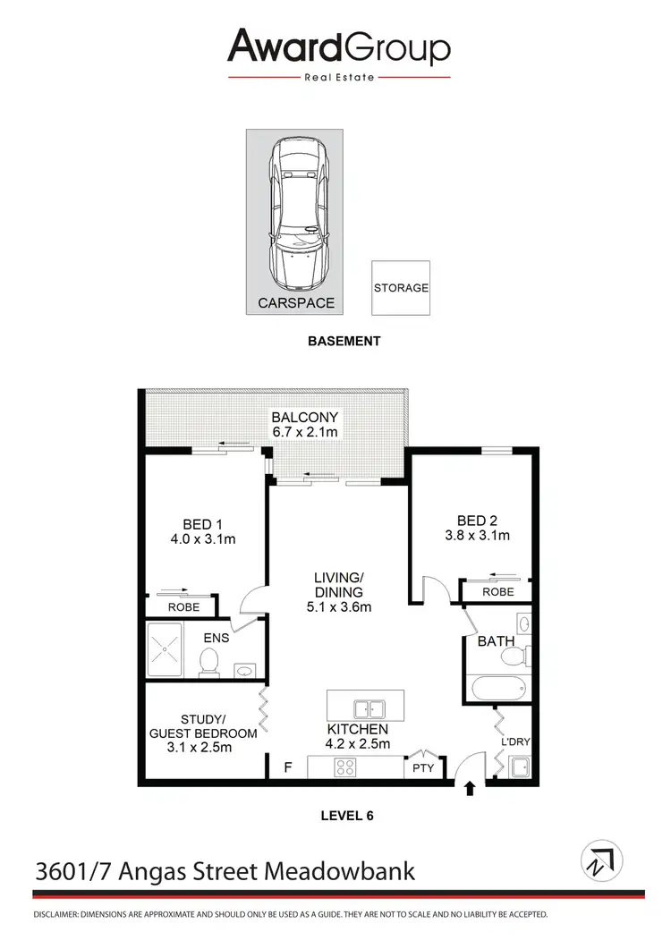 Floorplan of Homely unit listing, 3601/7-13 Angas Street, Meadowbank NSW 2114