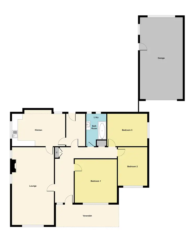Floorplan of Homely house listing, 224 Gladstone Street, Maryborough VIC 3465