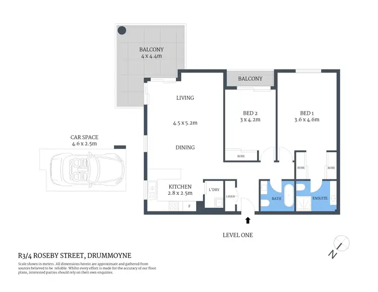 Floorplan of Homely apartment listing, R3/4 Roseby Street, Drummoyne NSW 2047