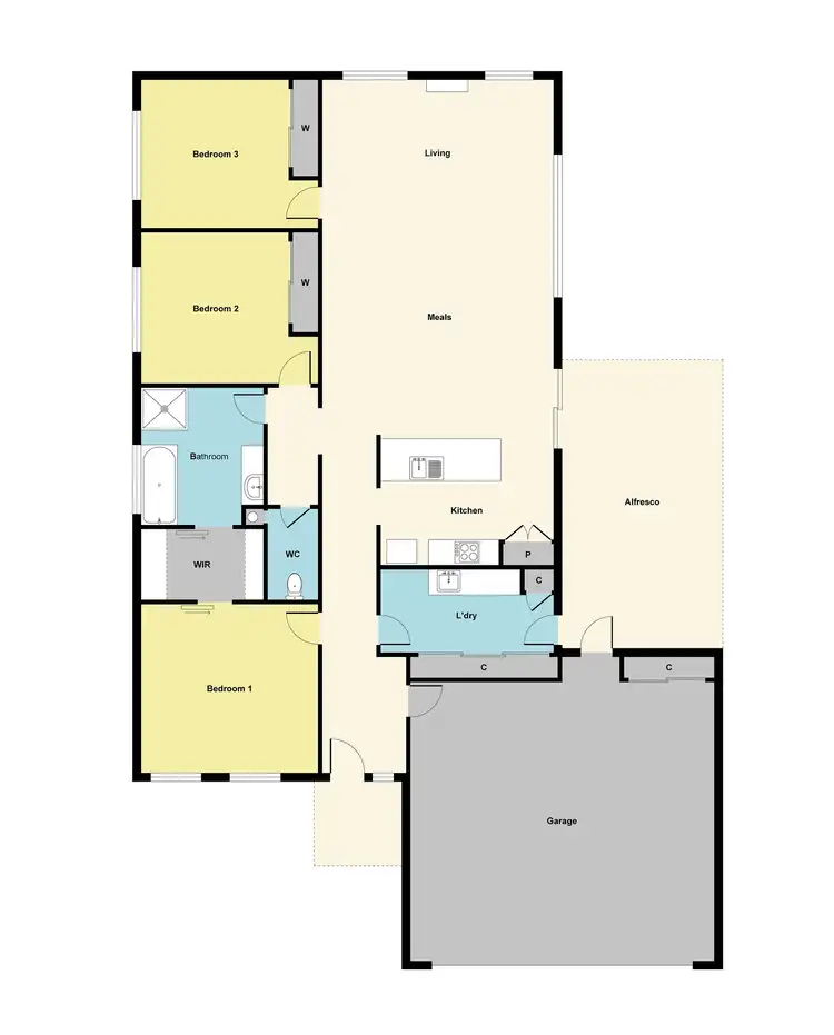 Floorplan of Homely house listing, 1/6 Lowery Court, Maryborough VIC 3465