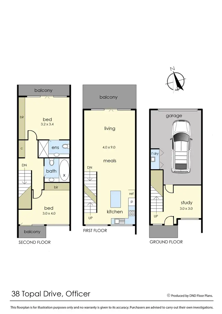 Floorplan of Homely townhouse listing, 38 Topal Drive, Officer VIC 3809