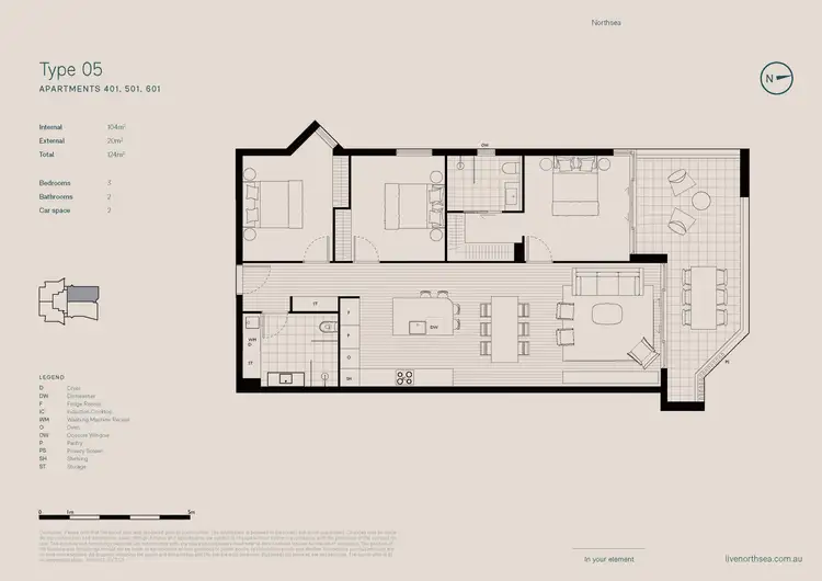 Floorplan of Homely apartment listing, 601/15-19 Crown Street, Wollongong NSW 2500