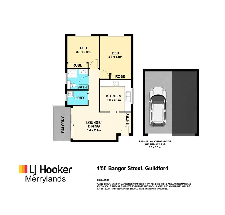 Floorplan of Homely unit listing, 4/56 Bangor Street, Guildford NSW 2161