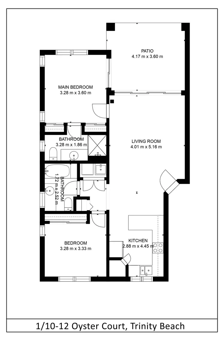 Floorplan of Homely unit listing, Level 1/1/10-12 Oyster Court, Trinity Beach QLD 4879
