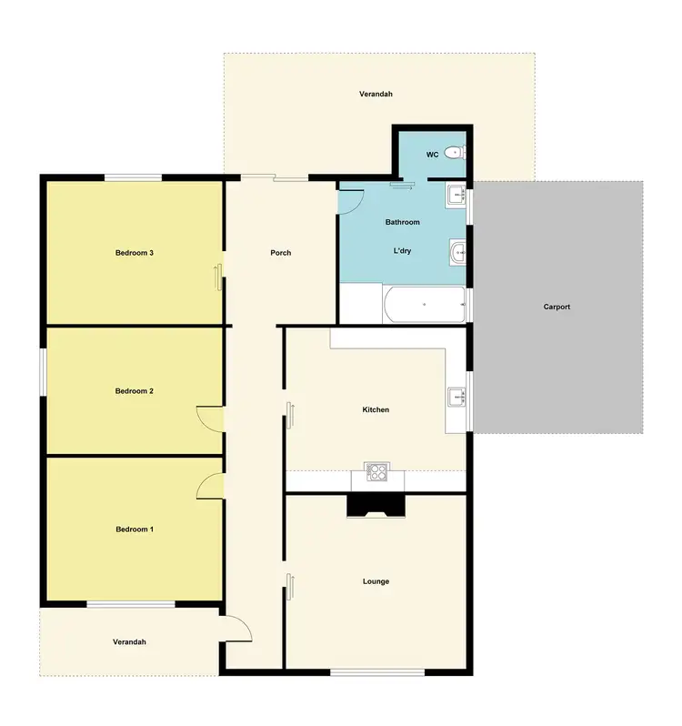 Floorplan of Homely house listing, 20 Kennedy Street, Maryborough VIC 3465