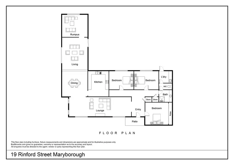 Floorplan of Homely house listing, 19 Rinford Street, Maryborough VIC 3465