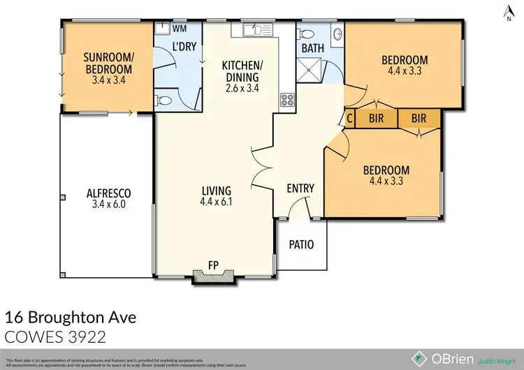 Floorplan of Homely house listing, 16 Broughton Avenue, Cowes VIC 3922