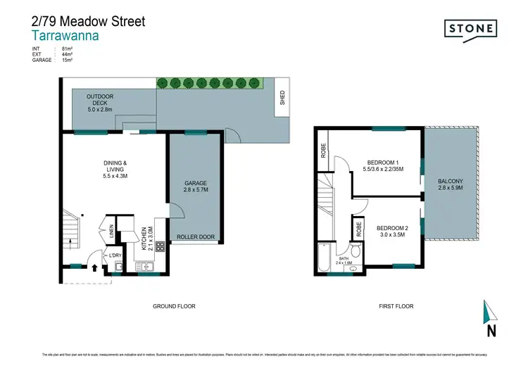 Floorplan of Homely townhouse listing, 2/79 Meadow Street, Tarrawanna NSW 2518