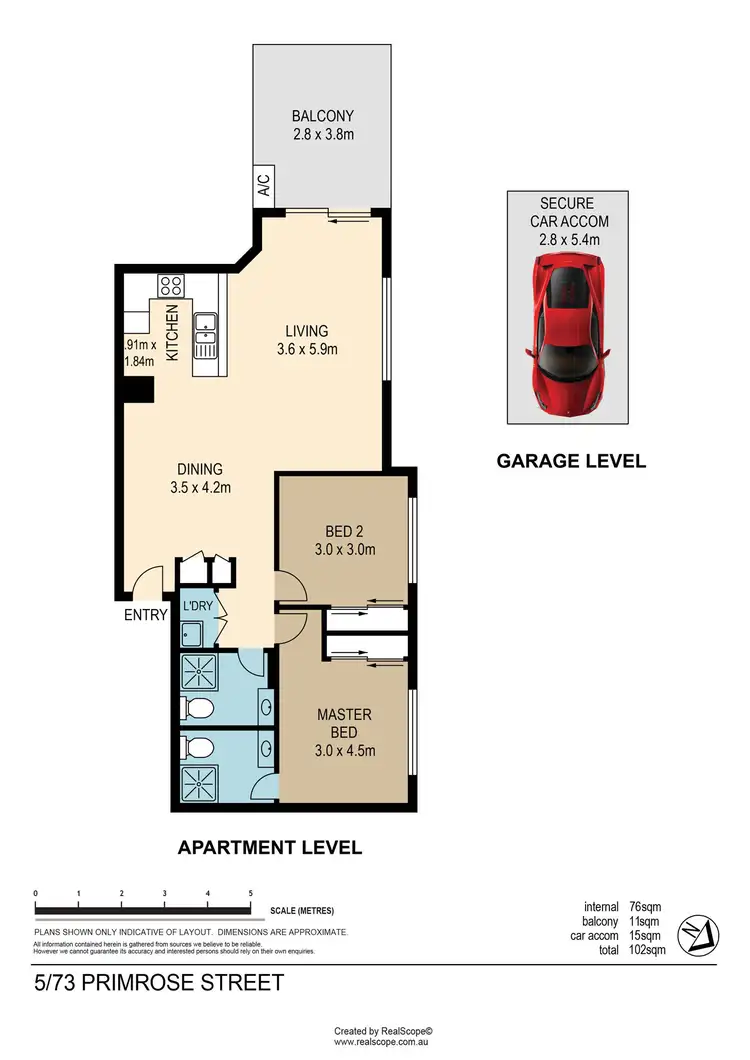 Floorplan of Homely unit listing, 5/73 Primrose Street, Sherwood QLD 4075