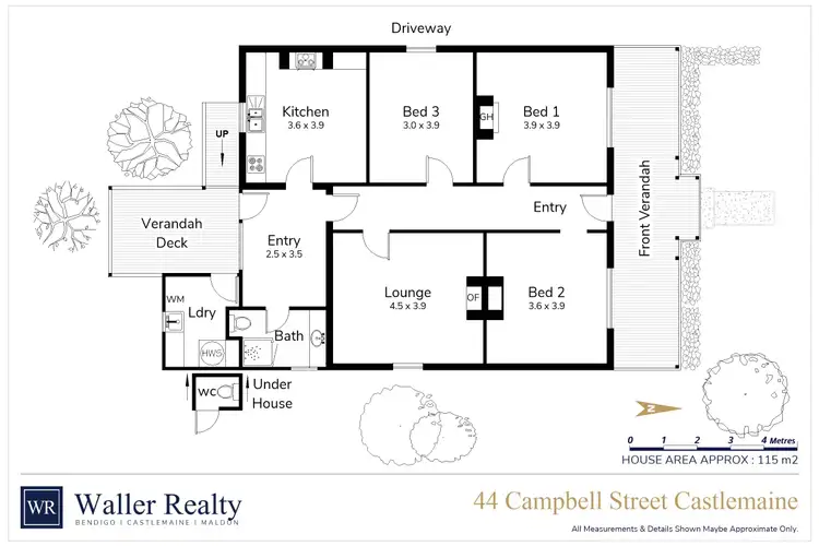 Floorplan of Homely house listing, 44 Campbell Street, Castlemaine VIC 3450