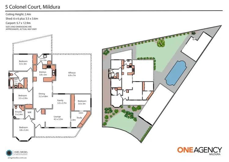 Floorplan of Homely house listing, 5 Colonel Court, Mildura VIC 3500