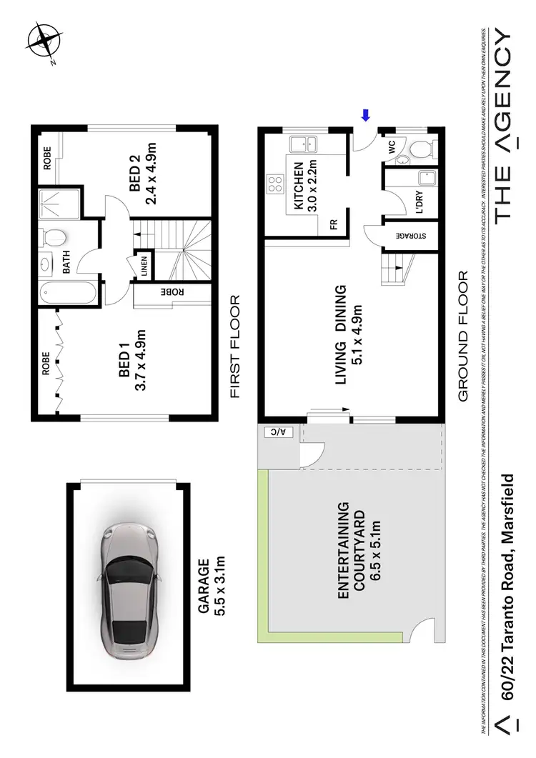 Floorplan of Homely townhouse listing, 60/22 Taranto Road, Marsfield NSW 2122
