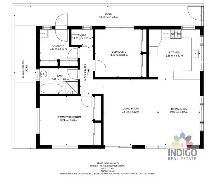 Floorplan of Homely house listing, 2/13 Wood Street, Beechworth VIC 3747