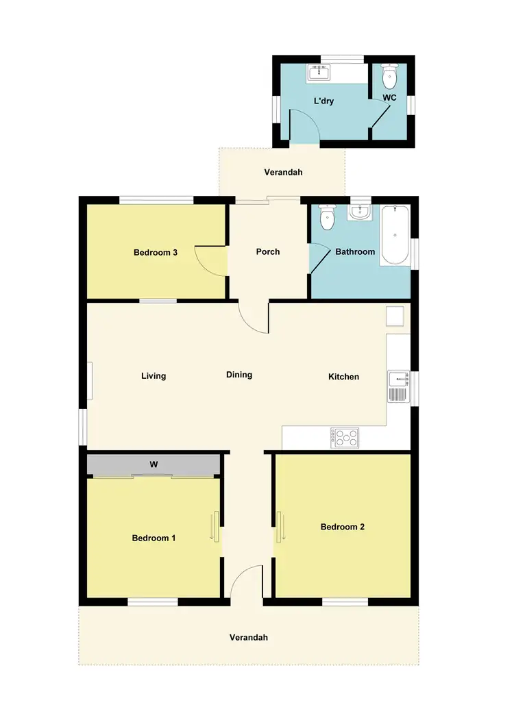 Floorplan of Homely house listing, 9 Nolan Street, Maryborough VIC 3465