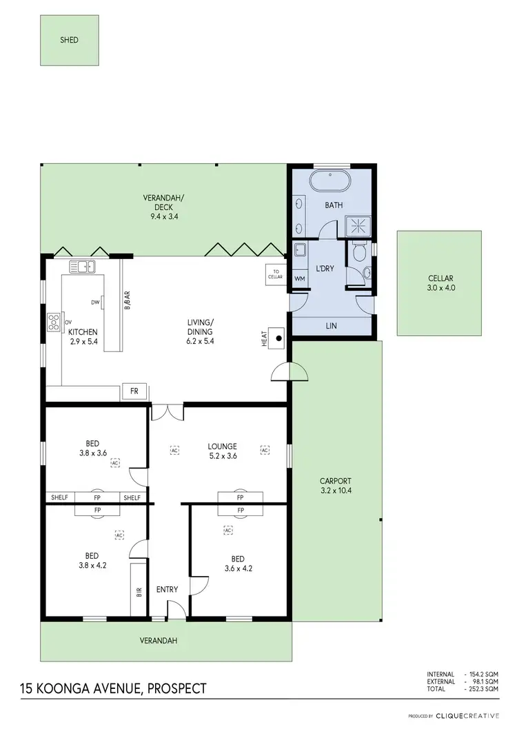 Floorplan of Homely house listing, 15 Koonga Avenue, Prospect SA 5082