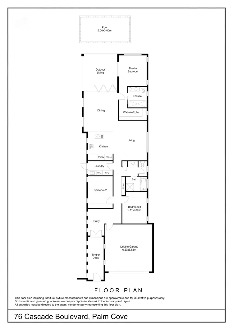 Floorplan of Homely house listing, 76 Cascade Boulevard, Palm Cove QLD 4879