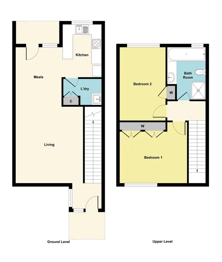 Floorplan of Homely unit listing, 2/94 Burns Street, Maryborough VIC 3465