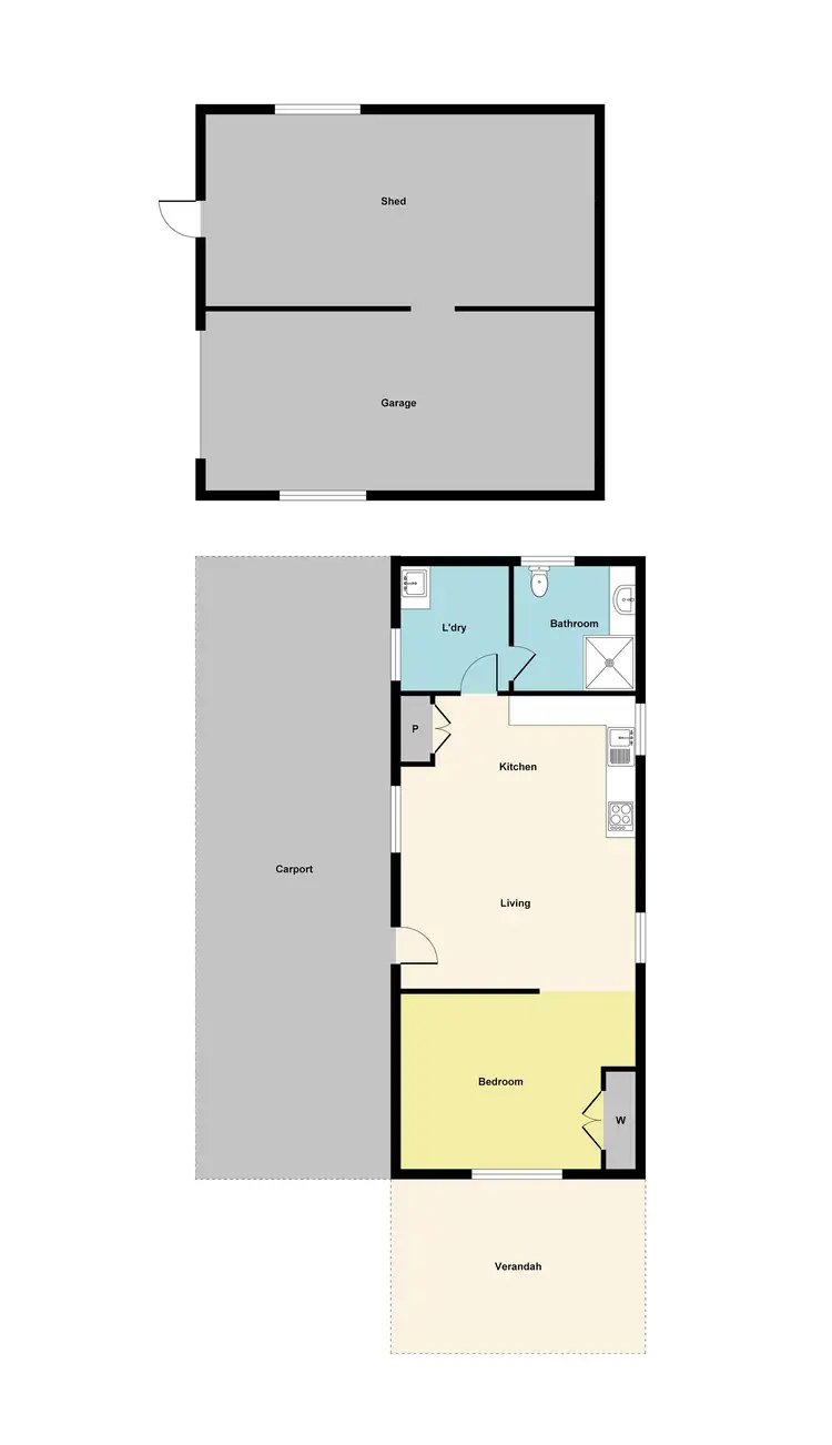 Floorplan of Homely house listing, 22 Hilton Street, Maryborough VIC 3465