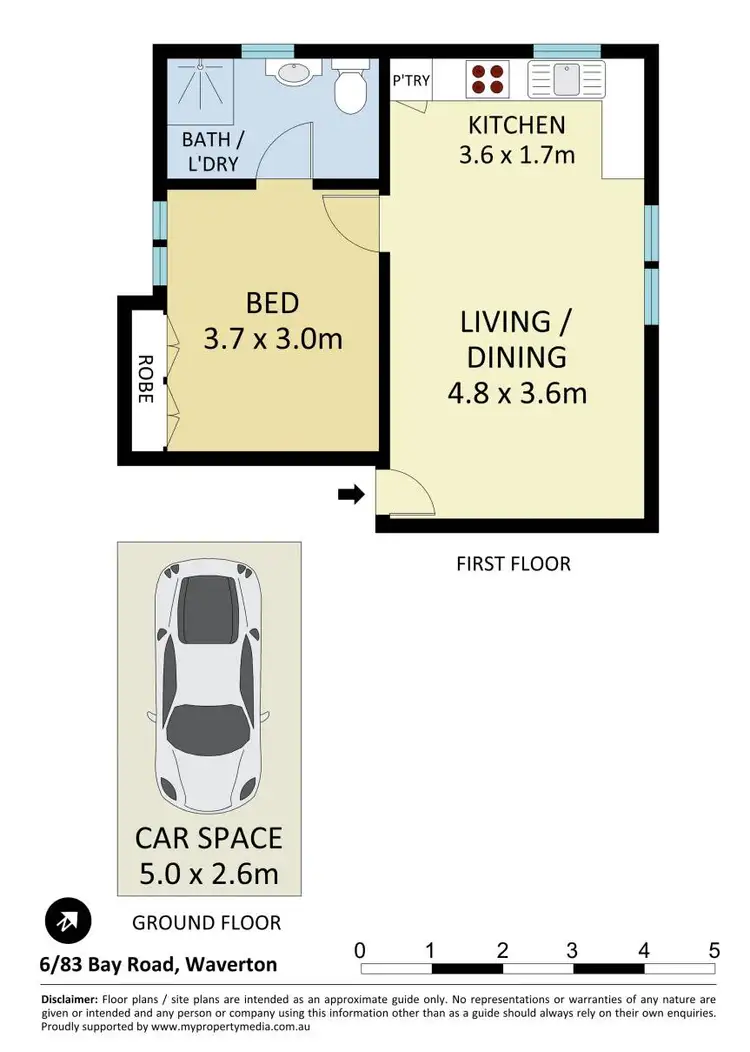 Floorplan of Homely apartment listing, 6/83 Bay Road, Waverton NSW 2060