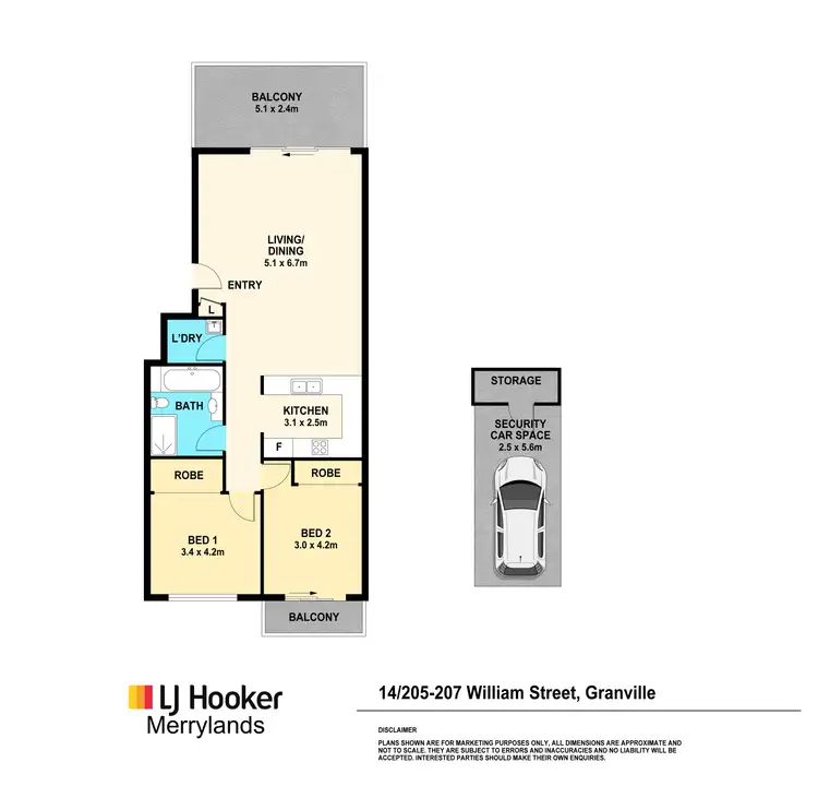 Floorplan of Homely apartment listing, 14/205-207 William Street, Granville NSW 2142