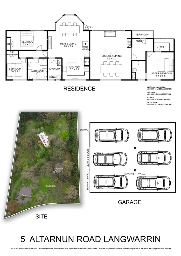 Floorplan of Homely house listing, 5 Altarnun Road, Langwarrin VIC 3910