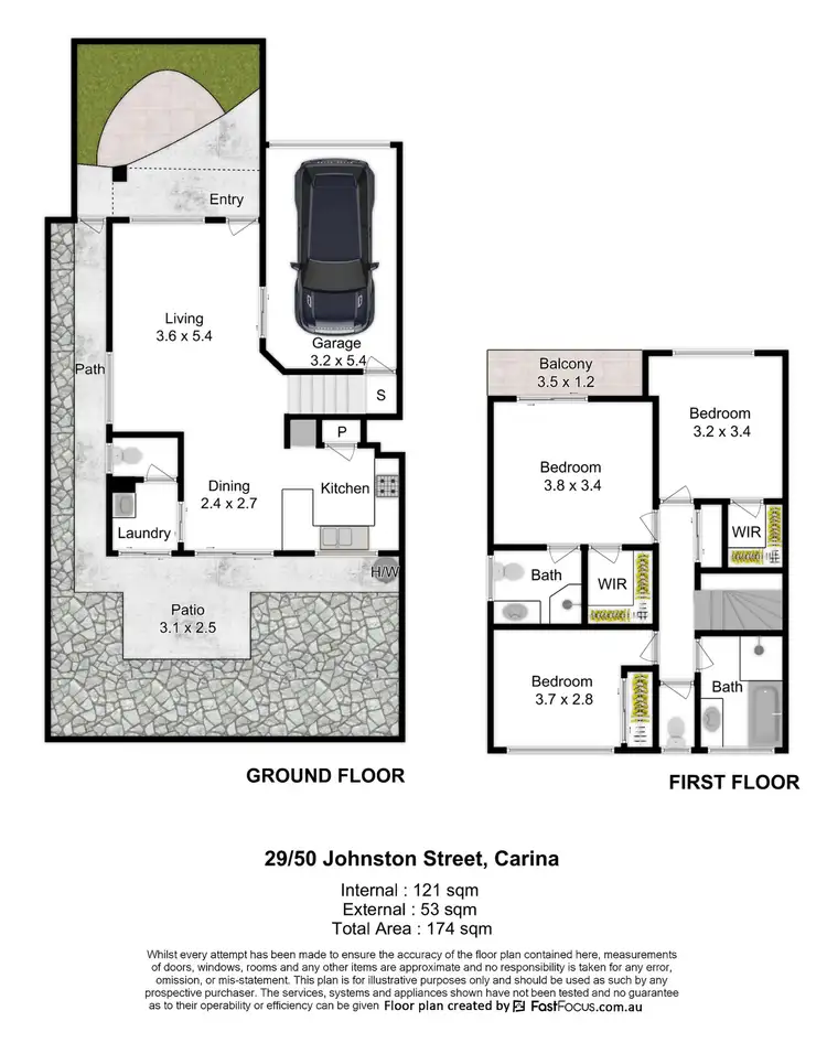 Floorplan of Homely townhouse listing, 29/50 Johnston Street, Carina QLD 4152