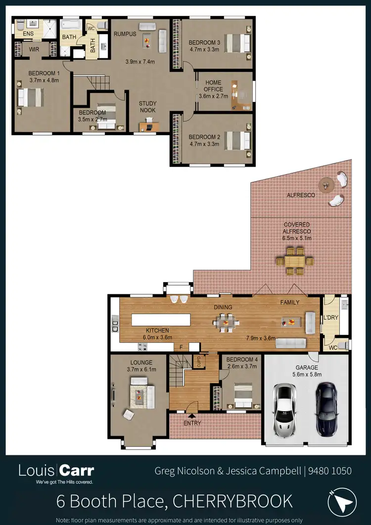 Floorplan of Homely house listing, 6 Booth Place, Cherrybrook NSW 2126