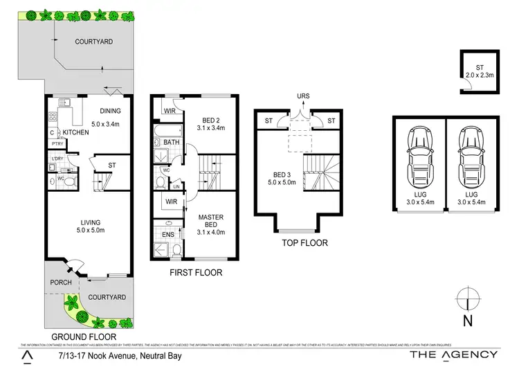 Floorplan of Homely townhouse listing, 7/13-17 Nook Avenue, Neutral Bay NSW 2089