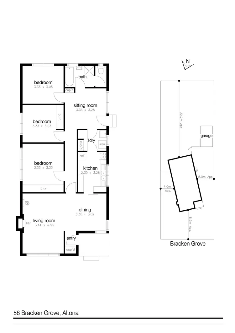 Floorplan of Homely house listing, 58 Bracken Grove, Altona VIC 3018