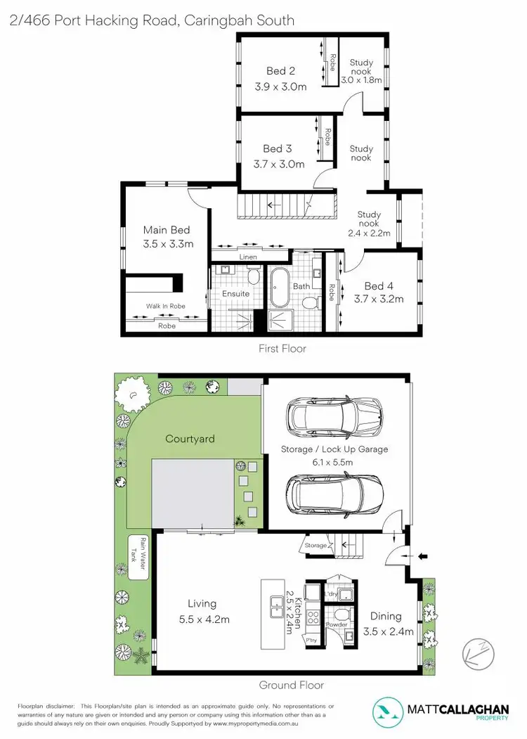 Floorplan of Homely townhouse listing, 2/466 Port Hacking Road, Caringbah South NSW 2229
