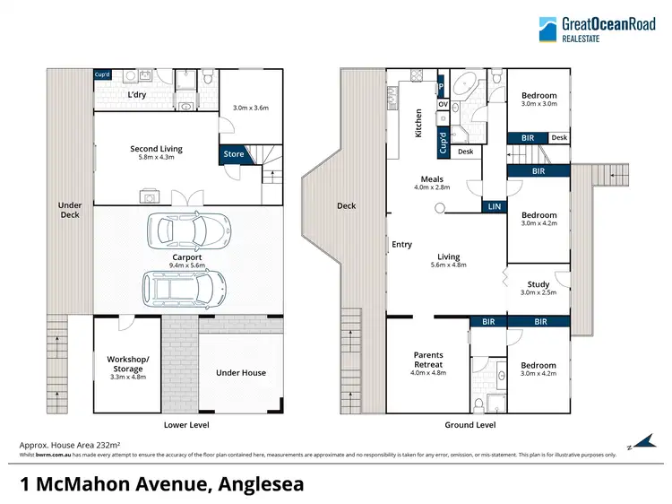 Floorplan of Homely house listing, 1 McMahon Avenue, Anglesea VIC 3230