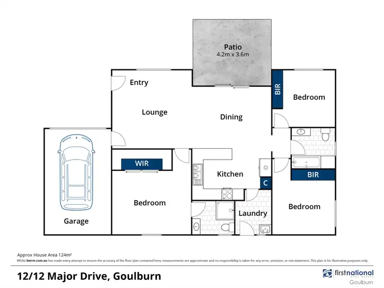 Floorplan of Homely villa listing, 12/12 Major Drive, Goulburn NSW 2580